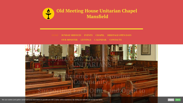 Screenshot of the Old Meeting House website
