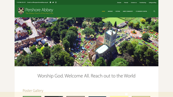 Screenshot of the St Andrew's Parish Centre Trust website