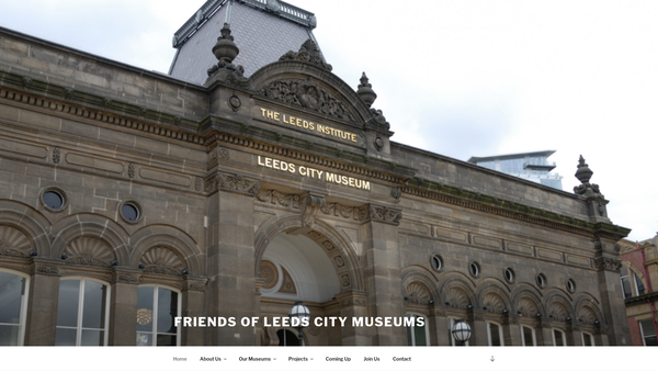 Screenshot of the The Friends Of The Leeds City Museums website