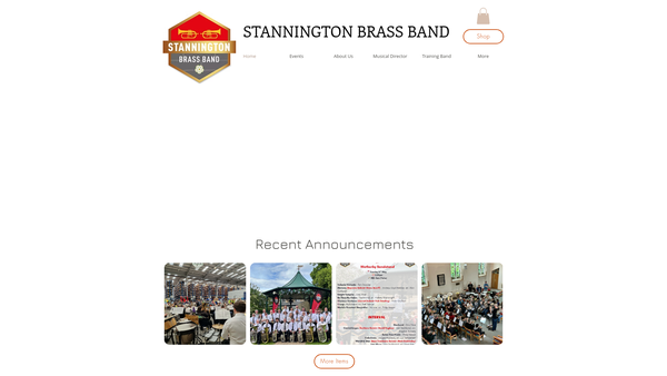 Screenshot of the The Stannington Brass Band website