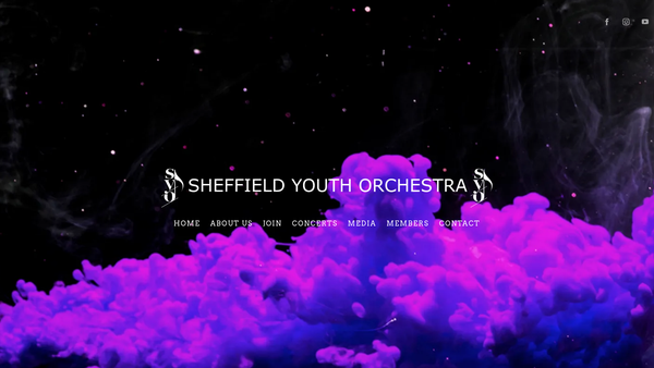 Screenshot of the The Sheffield Youth Orchestra website
