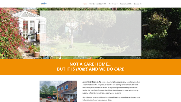 Screenshot of the The Abbeyfield (Ripon And District) Society Ltd website