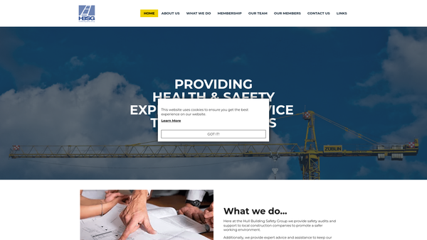 Screenshot of the The Hull Building Safety Group Ltd website