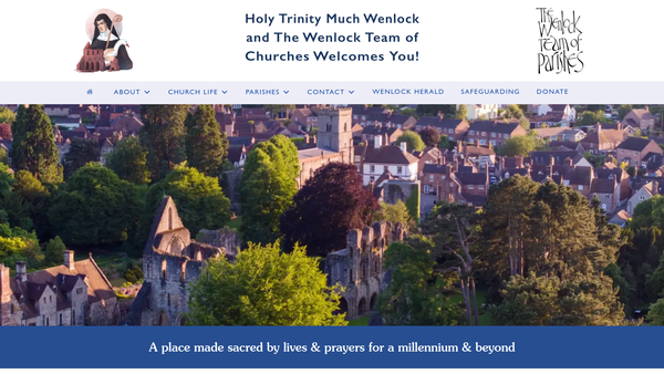 Screenshot of the Much Wenlock Ecclesiastical Charity website
