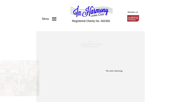 Screenshot of the In Harmony website