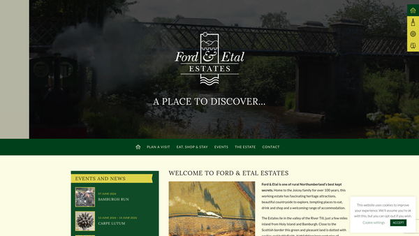 Screenshot of the Heatherslaw Mill Trust website