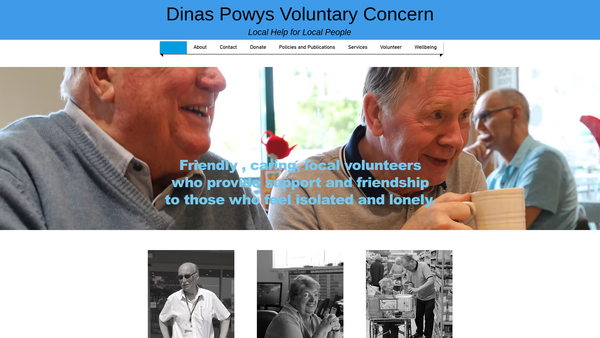 Screenshot of the Dinas Powys Voluntary Concern website
