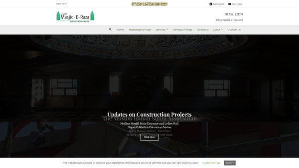 Screenshot of the The Muslim (Hanfi-Sunni) Association website