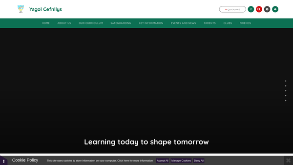 Screenshot of the Friends Of Cefnllys School website