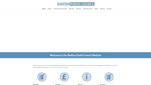 Screenshot of the Shafton Recreation And Pleasure Ground website