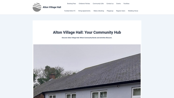 Screenshot of the Playing Field, Recreation Ground And Village Hall website