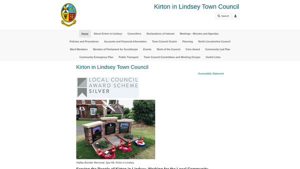 Screenshot of the The Green And The Market Place, Kirton-In-Lindsey website