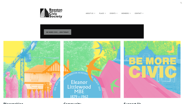 Screenshot of the Beeston And District Civic Society website