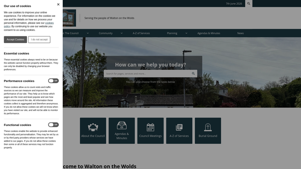 Screenshot of the The Constable's Land website