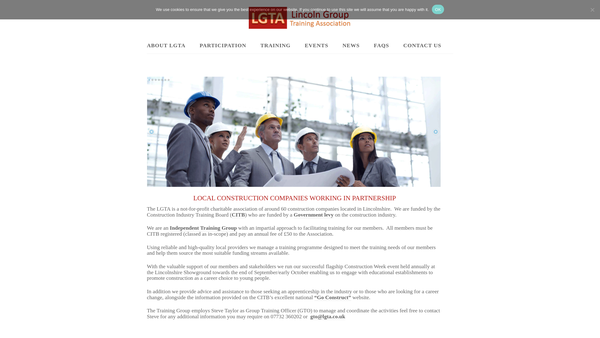 Screenshot of the Lincoln Group Training Association website