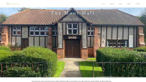 Screenshot of the Holton Le Moor Moot Hall website