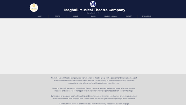 Screenshot of the Maghull Musical Theatre Company website