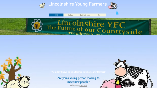 Screenshot of the Wainfleet And District Young Farmers' Club website