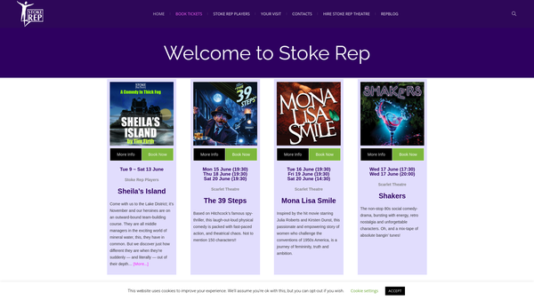 Screenshot of the Stoke-On-Trent Repertory Players website