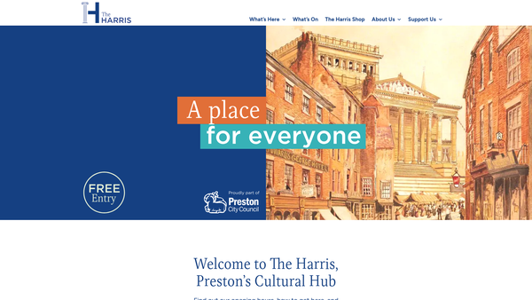 Screenshot of the Friends Of The Harris website