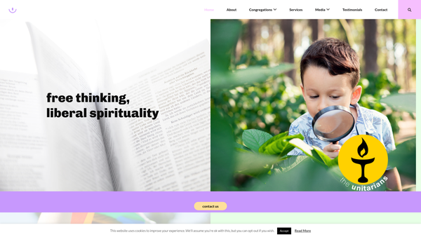 Screenshot of the The Manchester District Association Of Unitarian And Free Christian Churches website