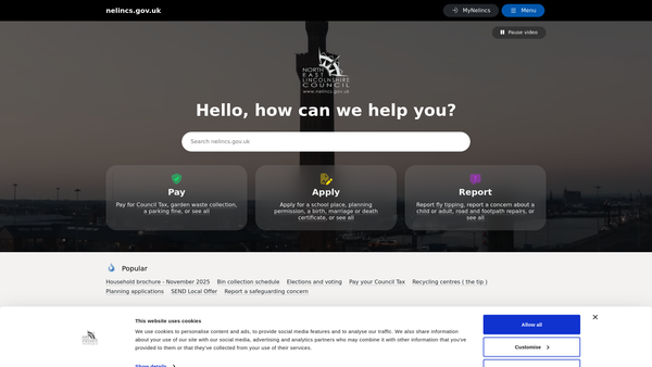 Screenshot of the Weelsby Woods website