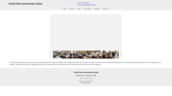 Screenshot of the The Orrell Park And District Community Association website