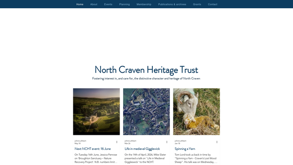 Screenshot of the North Craven Heritage Trust website