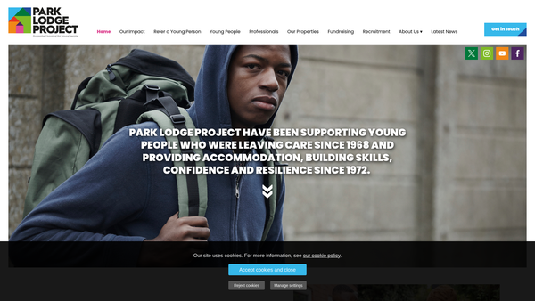 Screenshot of the The St Michael's Housing Trust website