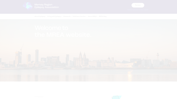 Screenshot of the Mersey Region Epilepsy Association website
