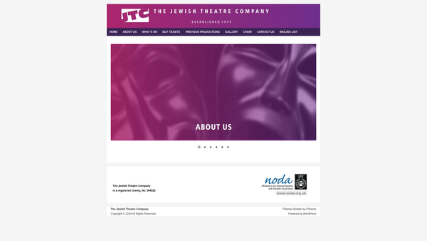 Screenshot of the The New Jewish Theatre Group website