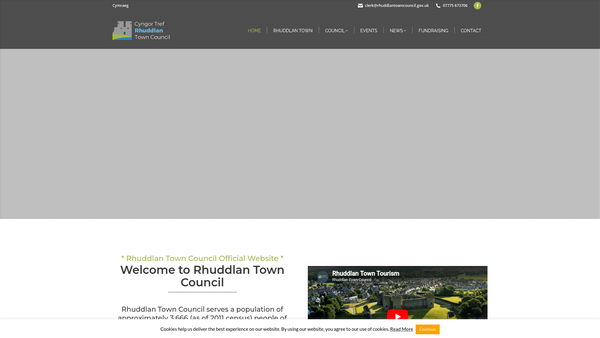 Screenshot of the The Admiral's Playing Field, Rhuddlan website
