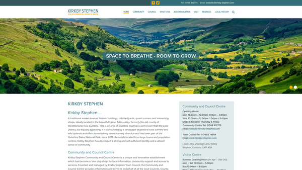 Screenshot of the Jubilee Park Charity website