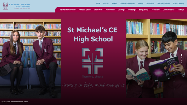 Screenshot of the St Michael's Trust website