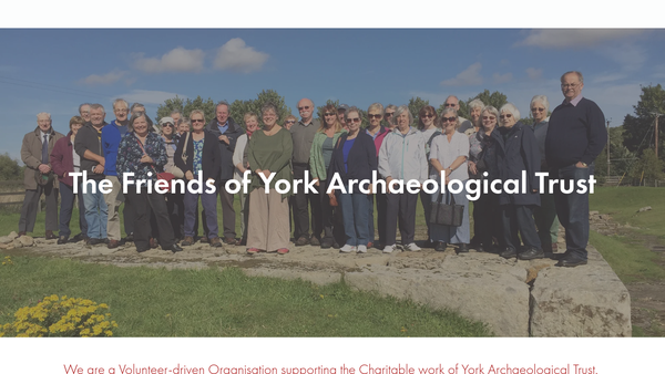 Screenshot of the Friends Of The York Archaeological Trust For Excavation And Research website