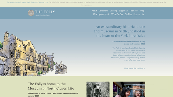 Screenshot of the North Craven Building Preservation Trust website