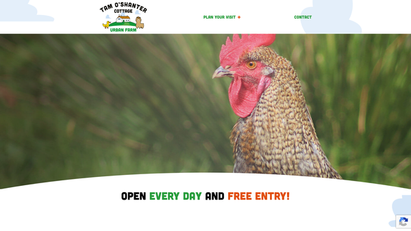 Screenshot of the The Tam O'shanter Cottage Urban Farm Trust website