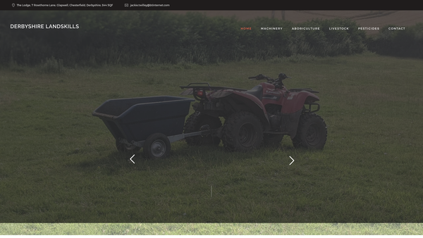 Screenshot of the Derbyshire Landskills website