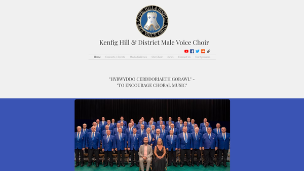 Screenshot of the Kenfig Hill And District Male Voice Choir website