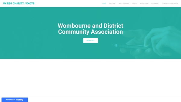 Screenshot of the Wombourne And District Community Association website