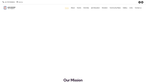 Screenshot of the International Mahavir Jain Mission website