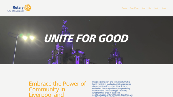 Screenshot of the Rotary Club Of City Of Liverpool Trust Fund website