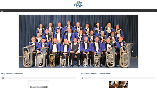 Screenshot of the The Clifton And Lightcliffe Subscription Band Association website