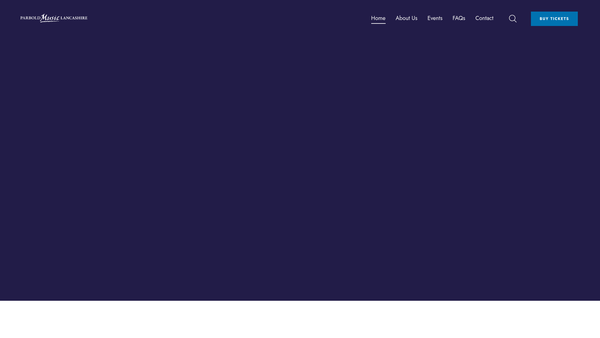 Screenshot of the The Douglas Music Society website