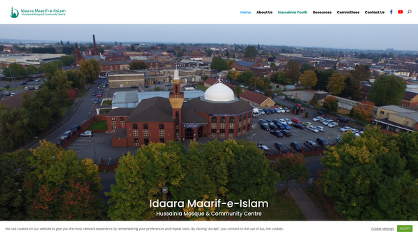 Screenshot of the Idaara Maarif-E-Islam website