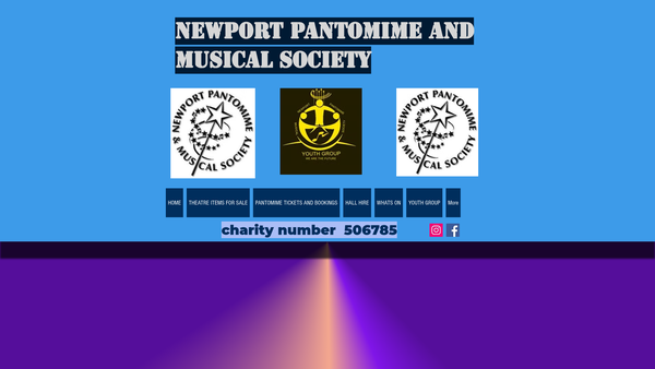 Screenshot of the Newport Pantomime And Musical Society website