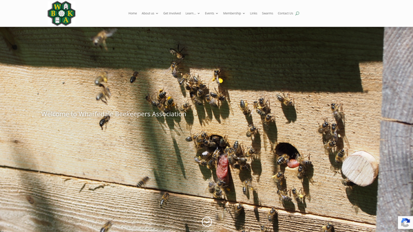 Screenshot of the Wharfedale Beekeepers Association website