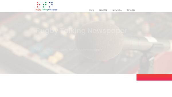 Screenshot of the Rugby And District Talking Newspaper website