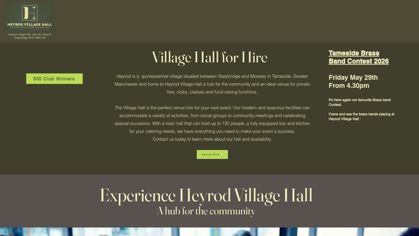 Screenshot of the Heyrod Residents Community Association website