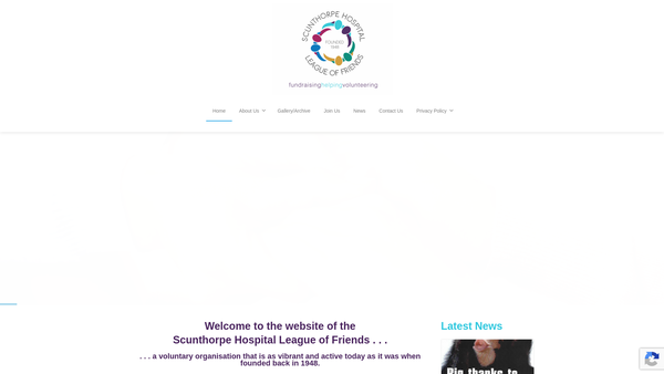 Screenshot of the The Scunthorpe Hospital League Of Friends website